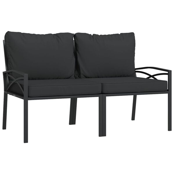vidaXL Garden Lounge Set Black, Grey