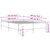 vidaXL Bed Frame Grey Sonoma Engineered Wood 63x79 in Durable