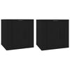 vidaXL Wall Mounted Tv Cabinet Set of 2 Black Engineered wood Medium
