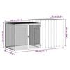 vidaXL Rabbit Cage Anthracite Galvanized steel 78.7x35.8x39.4 in