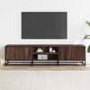 vidaXL TV Cabinet Brown oak Engineered wood, Metal Large TV Cabinet