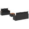 vidaXL Garden Sofa Set Black