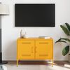 vidaXL TV Cabinet Mustard Yellow Steel Small TV Cabinet Rectangular