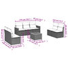 vidaXL 8 Piece Garden Sofa Set with Cushions Black Poly Rattan