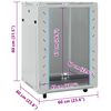 vidaXL Network Cabinet with Storage Gray 60 x 60 x 80 cm Steel