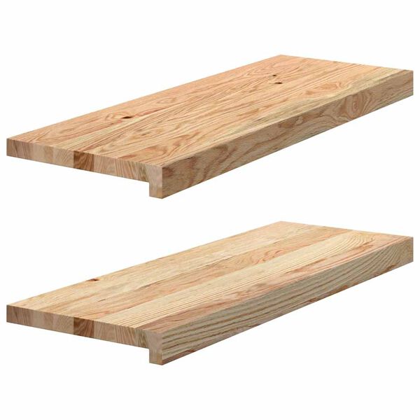 vidaXL Stair Tread Set of 2 Oak Solid oak wood Durable Stair Tread
