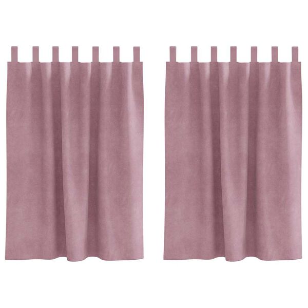 vidaXL Curtains 2 pcs Dark pink 55.12 x 55.12 in Velvet