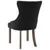 vidaXL Dining Chair Set of 4 Black Polyester fabric, Rubberwood legs