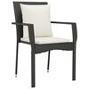 vidaXL Garden Dining Set Black
