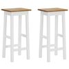 vidaXL Bar Stool Set of 2 Oak and White