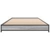 vidaXL Bed Frame Grey Sonoma Engineered wood, metal, plywood Twin Tough