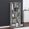 vidaXL Book Cabinet Grey Sonoma Engineered Wood Tall Book Cabinet