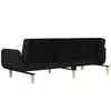 vidaXL Sofa Bed Black 100% polyester, wood, foam 2-Seater
