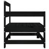 vidaXL Garden Corner Sofa Black Solid pine wood Medium Modular