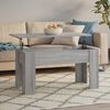 vidaXL Coffee Table Grey Sonoma Engineered Wood Height-Adjustable