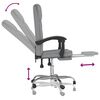 vidaXL Reclining Office Chair Light Grey