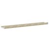 vidaXL Wall Shelf Set of 2 White and Sonoma Oak MDF 31.5 x 3.5 x 1.2 in