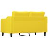 vidaXL 2-seater Sofa Light Yellow 100% Polyester, Metal, Textilene Medium