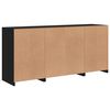 vidaXL Sideboard Black Engineered wood, Glass Medium Sideboard