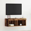 vidaXL TV Cabinet Set Wall-mounted Old wood 31.50 x 11.81 x 11.81 in