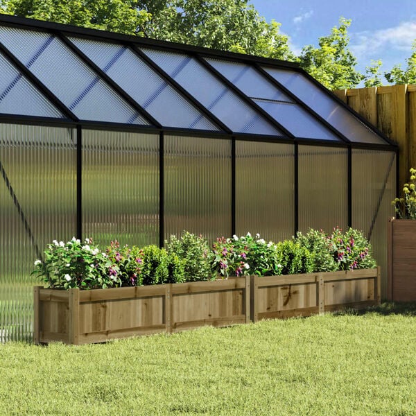 vidaXL Garden Planter Set of 2 Natural Pine