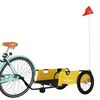 vidaXL Bike Trailer Yellow and Black Oxford Fabric and Iron