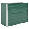 vidaXL Raised Bed Green Galvanized Steel 39.4 x 15.7 x 30.3 in
