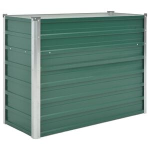 vidaXL Raised Bed Green Galvanized Steel 39.4 x 15.7 x 30.3 in