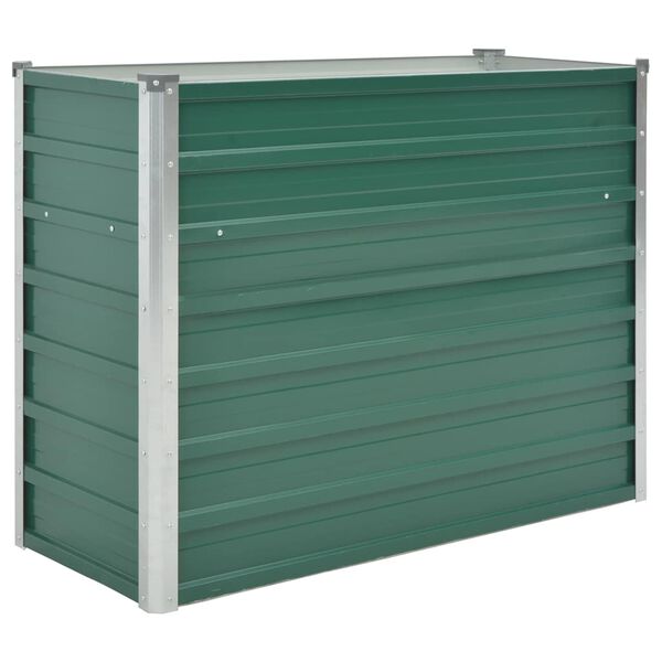 vidaXL Raised Bed Green Galvanized Steel 39.4 x 15.7 x 30.3 in