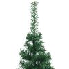 vidaXL Corner Artificial Christmas Tree Green 70.9" PVC and Metal