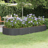 vidaXL Garden Raised Bed Anthracite Powder-coated steel Large Durable