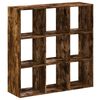 vidaXL Bookcase Smoked Oak Engineered Wood Large Bookcase Rectangular