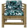 vidaXL Garden Chair Natural Wood Treated Pine Wood, Oxford Fabric, Plywood