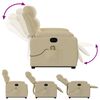 vidaXL Stand Up Massage Recliner Chair Cream Polyester Medium
