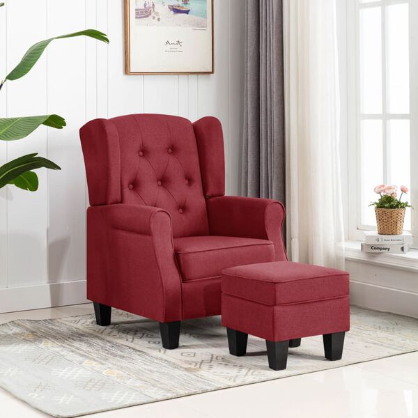 vidaXL Armchair Wine red