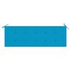 vidaXL Batavia Bench with Blue Cushion 59.1 " Solid Teak Wood