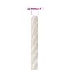 vidaXL Work Rope White 0.39 " 164.0 ' Polypropylene