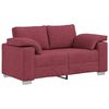 vidaXL Sofa Set 2 pcs Wine red 219 x 77 x 82 cm fabric