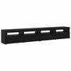 vidaXL TV Cabinet Set 3 pcs Black Oak 94.49 x 13.78 x 15.75 in
