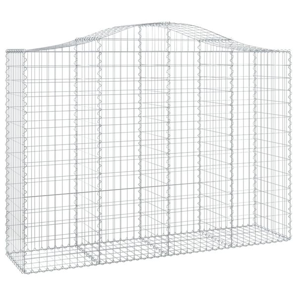 vidaXL Gabion Basket Set of 5 Silver Galvanized Steel Large Durable