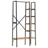 vidaXL Clothes Rack Brown and Black Solid mango wood, iron Compact