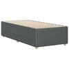 vidaXL Bed Frame Dark Grey Polyester, Plywood, Engineered Wood Twin