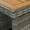 vidaXL Garden Bar Set Grey Poly rattan, powder-coated steel, acacia wood