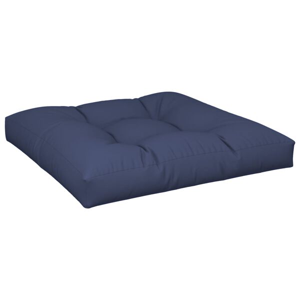 vidaXL Pallet Cushion Navy Blue Polyester Standard Durable