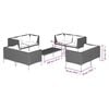 vidaXL Garden Lounge Set Dark Grey Powder-coated steel Large Seats Many