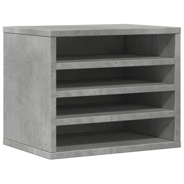 vidaXL Desk Organiser Concrete Grey 14.2x10.2x11.6" Engineered Wood