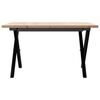 vidaXL Coffee Table Natural wood color Solid Pine Wood, Powder-Coated Steel