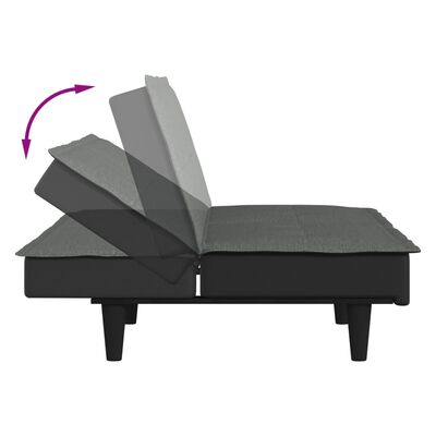 vidaXL Sofa Bed Dark Gray Fabric