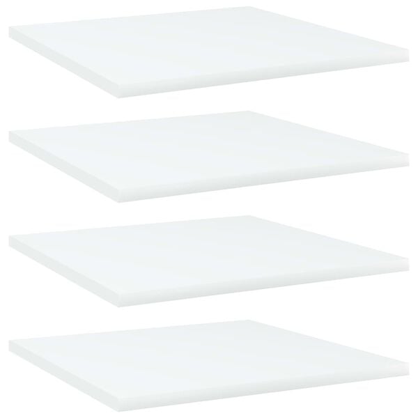 vidaXL Shelf Set of 4 White Engineered wood 15.7x15.7 in Simple