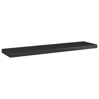 vidaXL Bookshelf Boards 8 pcs High Gloss Black 15.7"x3.9"x0.6" Engineered Wood